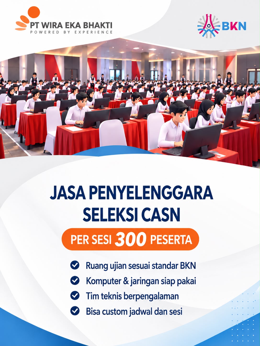 CPNS selection infrastructure for 300 participants per session